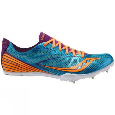 Zapatillas Running Saucony Endorphin MD4 Mujer - Naranjas / Verde - Chile OLR680749